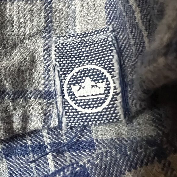 Peter Millar Shirt Blue Plaid Flannel Long Sleeve Button Down Men’s M - Picture 4 of 6